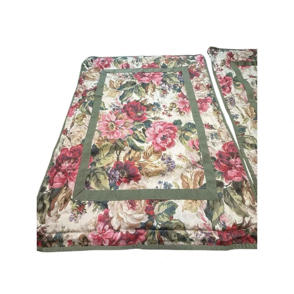 VTG 5 Piece Chaps Ralph Lauren Rosemont Q Comforter, Shams Bedskirt Reversible